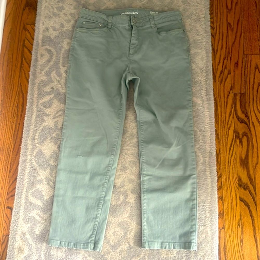 CROFT&BARROW LADIES STRETCH PANTS SAGE GREEN SZ 10